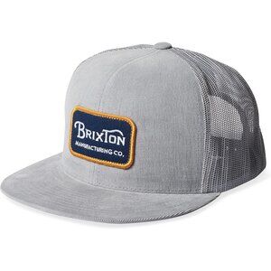 Men's Silver 100% Cotton Brixton Grade Mesh Trucker Cap